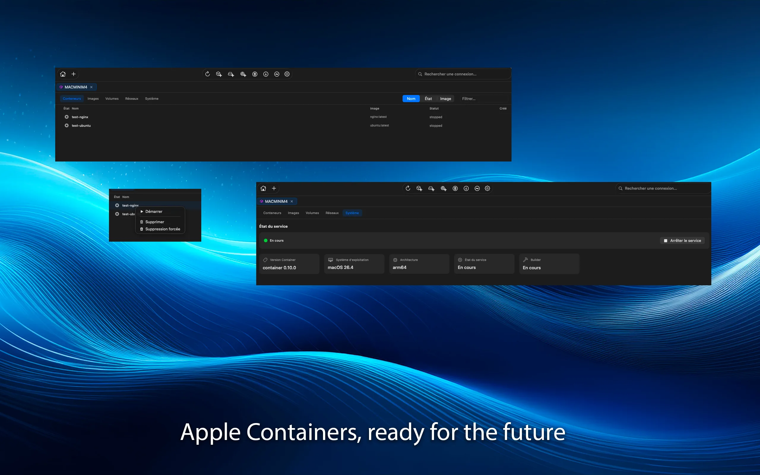 macOS containers, built in.