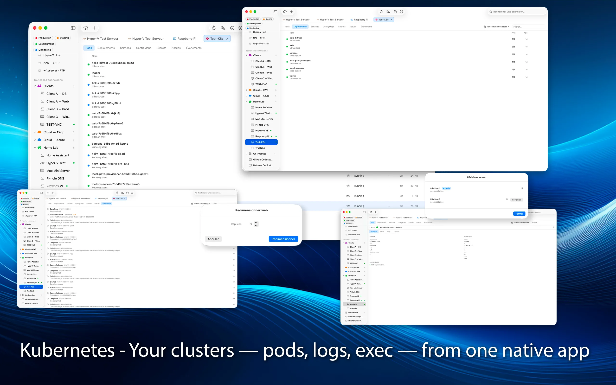 Your clusters, without Lens or kubectl.